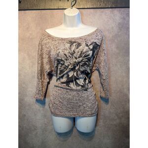 Bling Bling batwing studded knit top large